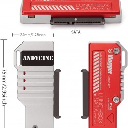 Andycine Lector Lunchbox  DIscos SSD SATA a conector USB C 3.1