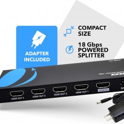 Splitter HDMI 1in a 4 Out 4K