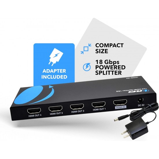 Splitter HDMI 1in a 4 Out 4K