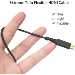 ANDYCINE Cable corto Micro HDMI a HDMI Ultra-delgado 75cm 4K @60