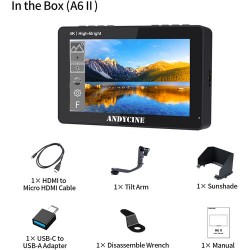 Andycine A6II Monitor Ultrabrillante 4K HDMI de 5.5"