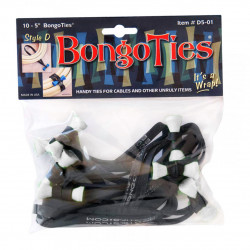 Bongo Ties Moondoggie Grip para Organizar Cables Pack de 10 (blanco)
