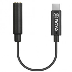 Boya BY-K6 Adapter USB-C para dispositivos Android y conector TRRS 3.5mm