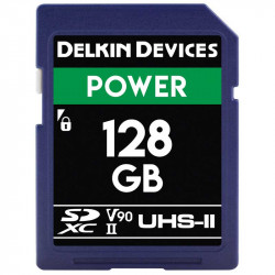 Delkin Devices Power SDXC 128GB V90 8K UHS-II U3 Lectura 300MB/s / 250MBs