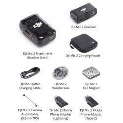 DJI MiC2 Kit de 1 persona para cámara y smartphones