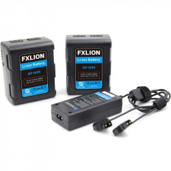 FXlion BP-M98-KA 2 Baterías Lithium V-Mount Mini 98W/h 6.7Ah y cargador doble