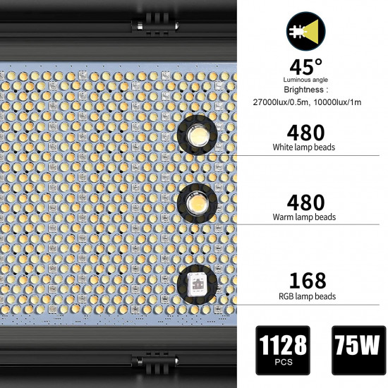 GVM 1500D-2L Kit de 2 LED Panel RGB 75 watts