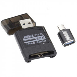 Hoodman HUHS2 Lector de tarjetas SDHC/SDXC UHS-II USB-C