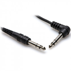 Hosa CSS-110R Cable Audio  PLUG 1/4" TRS  3mts / Plug 90 grados