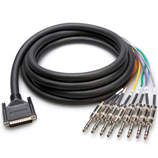 Hosa DTP-804 Snake Balanceada 8 x 1/4 TRS a DB25 Cable de 4 mts