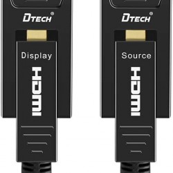 Dtech Cable Fibra Óptica HDMI a HDMI (micro) 10 metros 