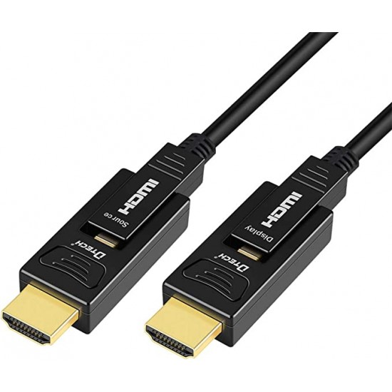 Dtech Cable Fibra Óptica HDMI a HDMI (micro) 22 metros 