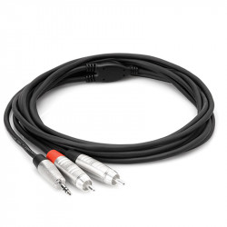 Hosa HMR-010Y Cable Audio 3mts  3.5mm TRS  a 2 RCA Left/right    