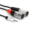 Hosa HMX-010Y Cable Stereo mini plug 3.5mm a 2 XLR Male 3mts