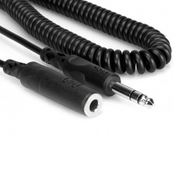 Hosa HPE-325C Cable coiled 7,62m para auriculares TRS 1/4 a hembra