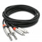 Hosa HPR-005x2 Cable Plug Rean mono 1/4" TS  a RCA Macho (1.5 mts)