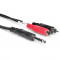 Hosa TRS-202 Cable Audio 2mts  PLUG 1/4" TRS  a 2 RCA Left/right    