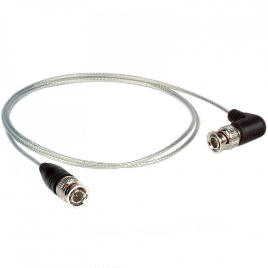 Ikan Cable SDI 90cm corto y delgado con Conector BNC Standard / 90 grados