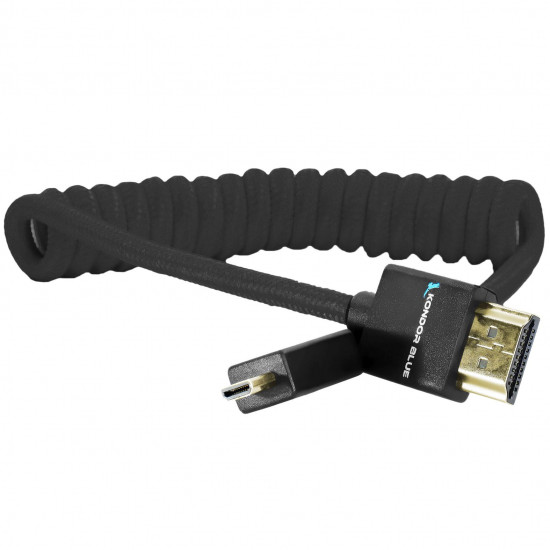 Kondor Blue Cable Micro HDMI a HDMI 30cm - 45cm coiled Black