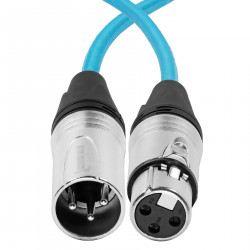 Kondor Blue Cable XLR corto de 45cm XLR3F a XLR3M flexible 