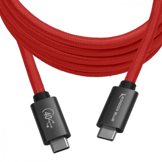 Kondor Blue Cable Thunderbolt 4 USB-C 100W 40Gbps (rojo)