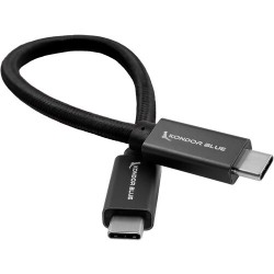 Kondor Blue Cable Negro USB-C a USB-C 3.1 GEN 2 100W Thunderbolt 3