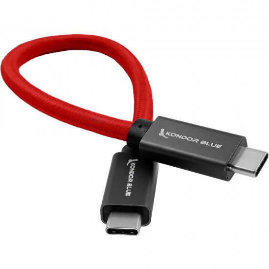 Kondor Blue Cable Rojo USB-C a USB-C 3.1 GEN 2 100W Thunderbolt 3