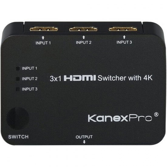 KanexPro Selector Switcher de 3 HDMI a 1 salida HDMI