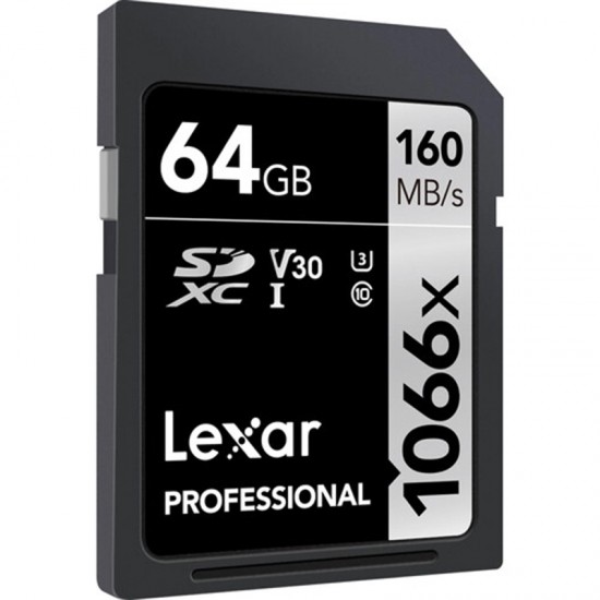 Lexar SDHC 64GB UHS-I / U1 Lectura 160MB/s Escritura 70MB/s V30