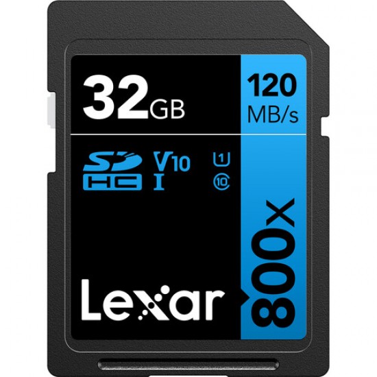 Lexar SDHC 32GB UHS-I / U1 Lectura 120MB/s Escritura 10MB/s V10