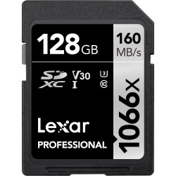 Lexar SDXC 128GB V30 UHS-I U3 Lectura 160MBs / 120MBs