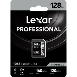 Lexar SDXC 128GB V30 UHS-I U3 Lectura 160MBs / 120MBs