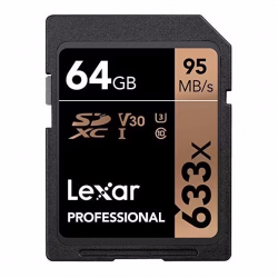 Lexar SDHC 64GB UHS-I / U1 Lectura 95MB/s Escritura 45MB/s V30