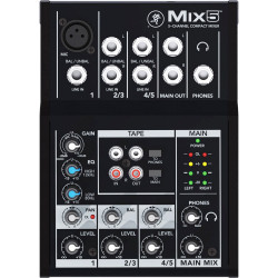 Mackie MIX5  Mixer Compacto de 5 Canales / 1 Mic