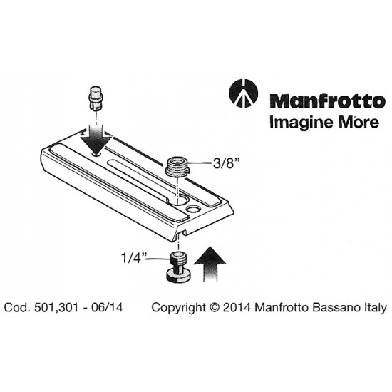 Manfrotto 501PL Galleta / Plate  para cabezal