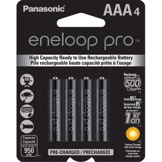 Panasonic Eneloop AAA  4-Baterías Ni-MH  950 mAh 