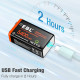 EBL 4 Baterías Recargables 9V 5400 mWh USB 