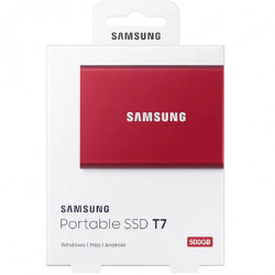 Samsung T7 Rojo SSD 500GB Portable USB 3.2 Gen 2 