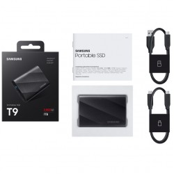 Samsung T9 SSD portátil USB 3.2 de 1TB (Negro)