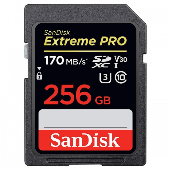 SanDisk SDHC/SDXC Extreme Pro 256 GB Class 10 UHS-1 U3 170MB/s
