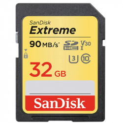 SanDisk Extreme 32GB SDHC Class 10 UHS-1 U3 V30 150MB/s L / 60MB/s E