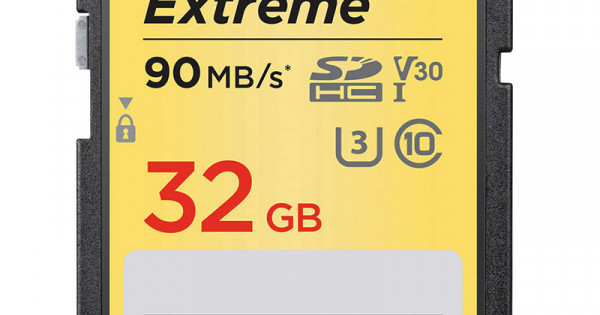 SanDisk Extreme 32GB SDHC Class 10 UHS-1 U3 V30 150MB/s L / 60MB/s E