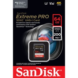 SanDisk SDHC/SDXC Extreme Pro 64GB UHS-1 U3 V30 200/90MB/s
