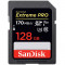 SanDisk SDHC/SDXC Extreme Pro 128 GB C10, U3, V30, 4K UHD 90MB/s/170MB/s