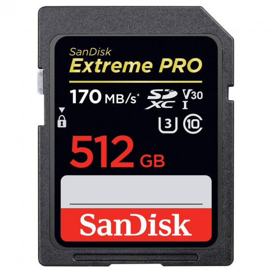 SanDisk SDHC/SDXC Extreme Pro 512 GB Class 10 UHS-1 U3 95MB/s