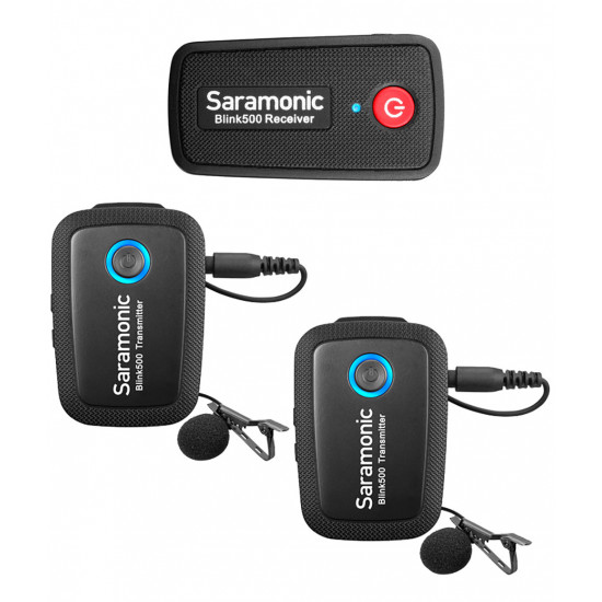 Saramonic Blink 500 B2 Sistema de 2 Micrófonos Lavalier inalámbricos para DSLR