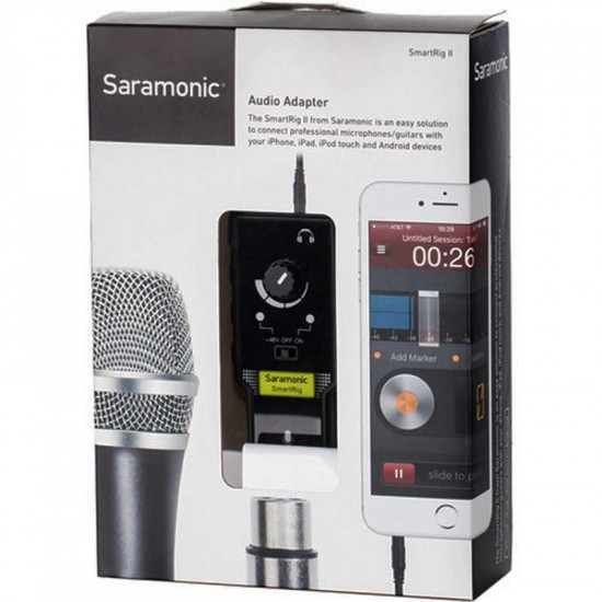 Saramonic SmartRig II  Adaptador de audio XLR / Plug 1/4" para Smartphones con 3.5mm
