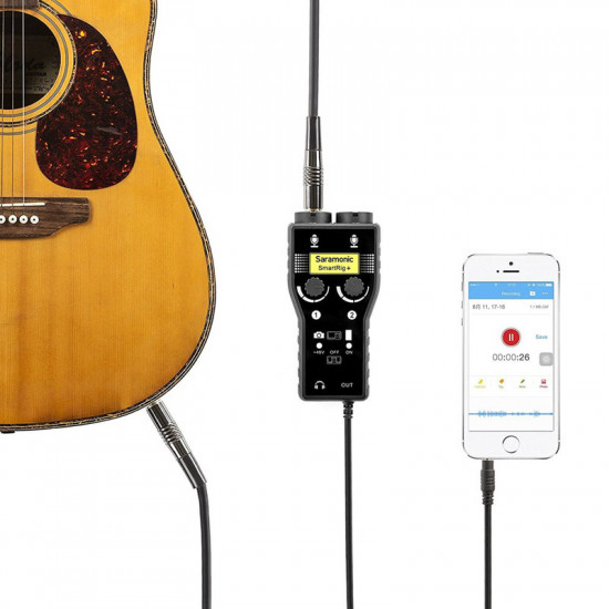 Saramonic SmartRig +  Mixer de audio 2 XLR para DSLR y Smartphones