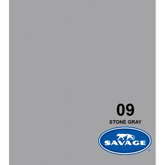 Savage Fondo de Papel "Stone Gray" Gris para backdrop de 1,35  x 11 mts SAV-09