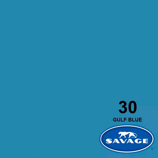 Savage Fondo de Papel "Gulf Blue" azul golfo de 1,35  x 11mts SAV-30-53